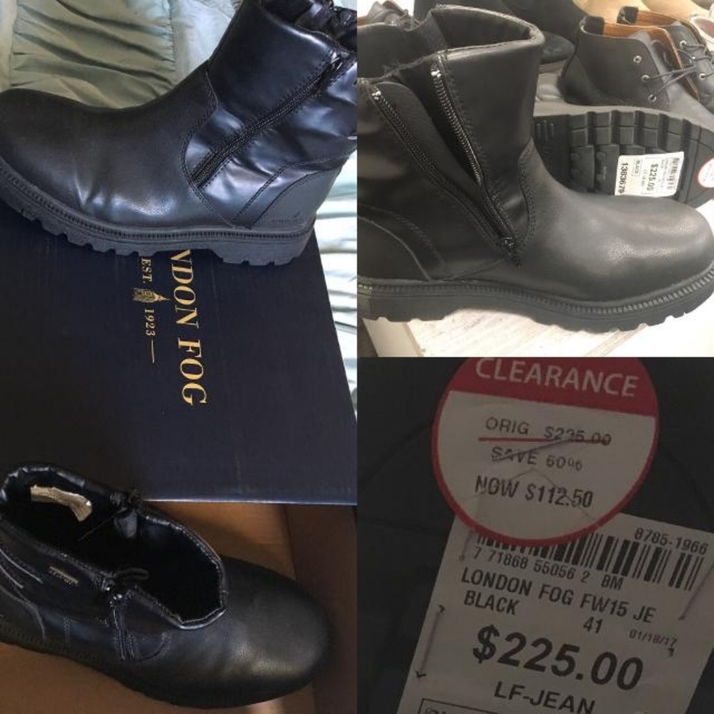 Black Leather Men's Fall/Winter Boots- Waterproof- Excellent condition!